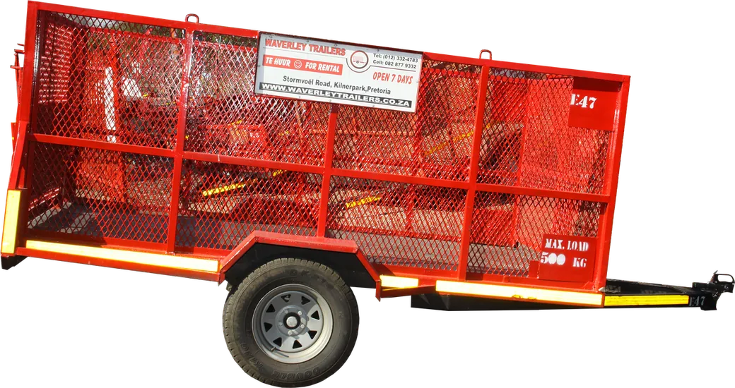 Waverley Trailers single-axle mesh trailer